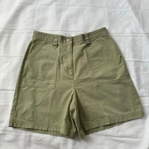 Karen Scott Sport Petite High Rise Green Shorts Size 12P